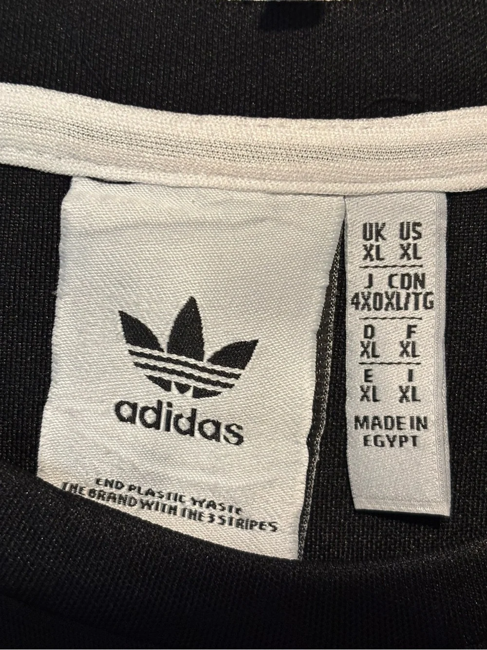 adidas Black polyester Short Sleeve Tee with Red, Yellow & White Trefoil